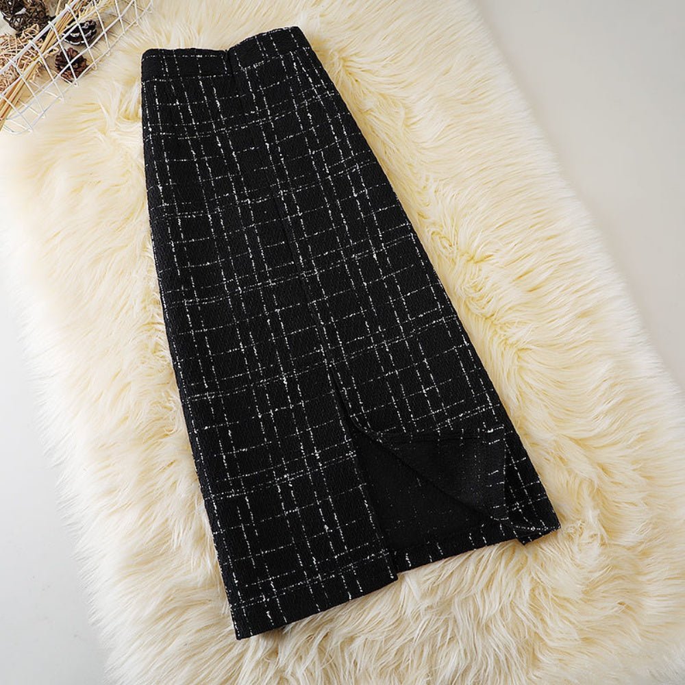 ツイードAラインロングスカート|オフィスカジュアル レディース 通販【ミレジェネ】