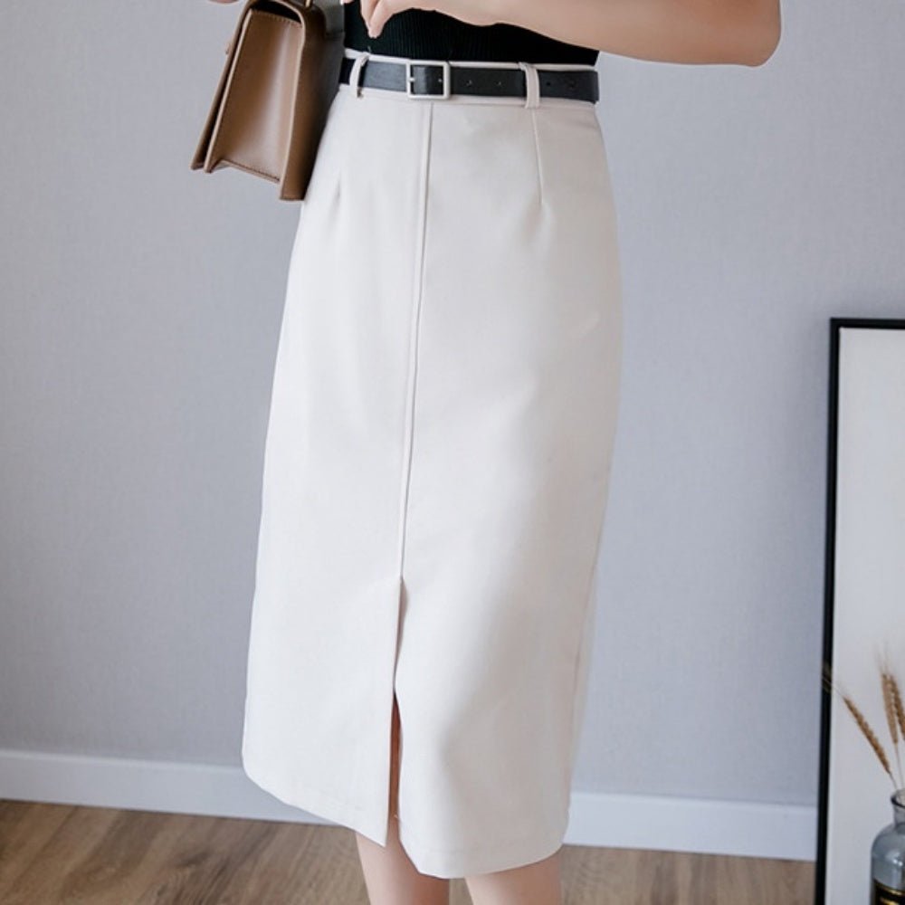 ミドル丈Aラインスカート|オフィスカジュアル レディース 通販【ミレジェネ】