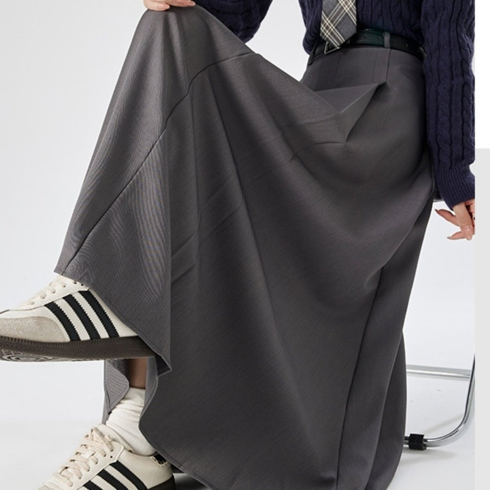 Aラインロングプリーツスカート|オフィスカジュアル レディース 通販【ミレジェネ】