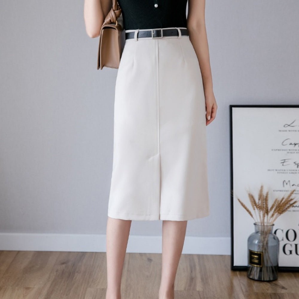 ミドル丈Aラインスカート|オフィスカジュアル レディース 通販【ミレジェネ】