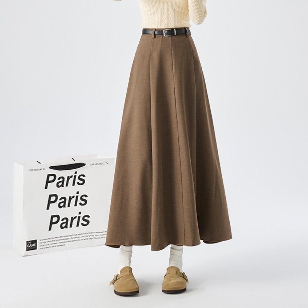 Aラインロングプリーツスカート|オフィスカジュアル レディース 通販【ミレジェネ】