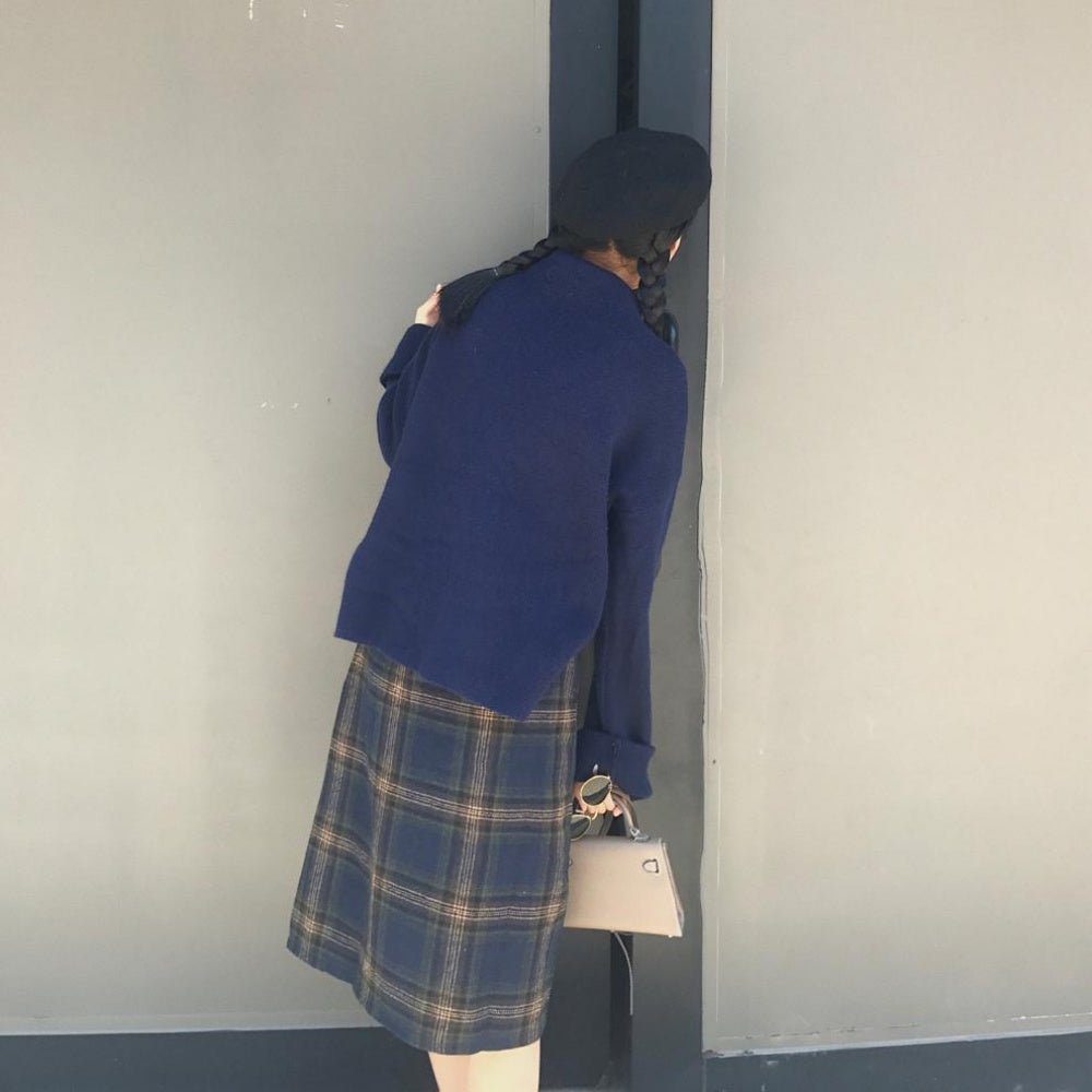 チェック柄Aラインミディスカート|オフィスカジュアル レディース 通販【ミレジェネ】