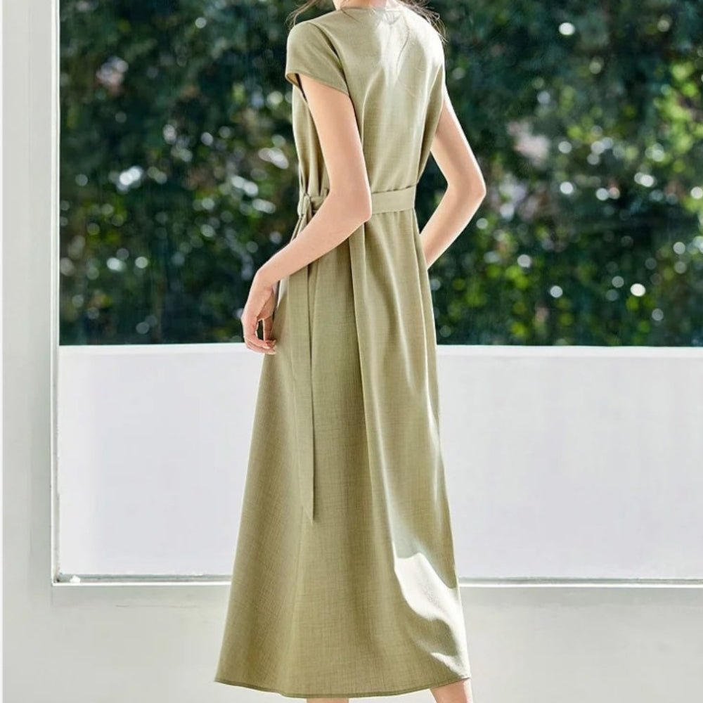 ウエストマークAラインワンピース|オフィスカジュアル レディース 通販【ミレジェネ】
