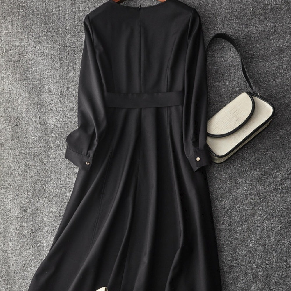 ウエストベルトAラインワンピース|オフィスカジュアル レディース 通販 Millennial Generation【ミレジェネ】