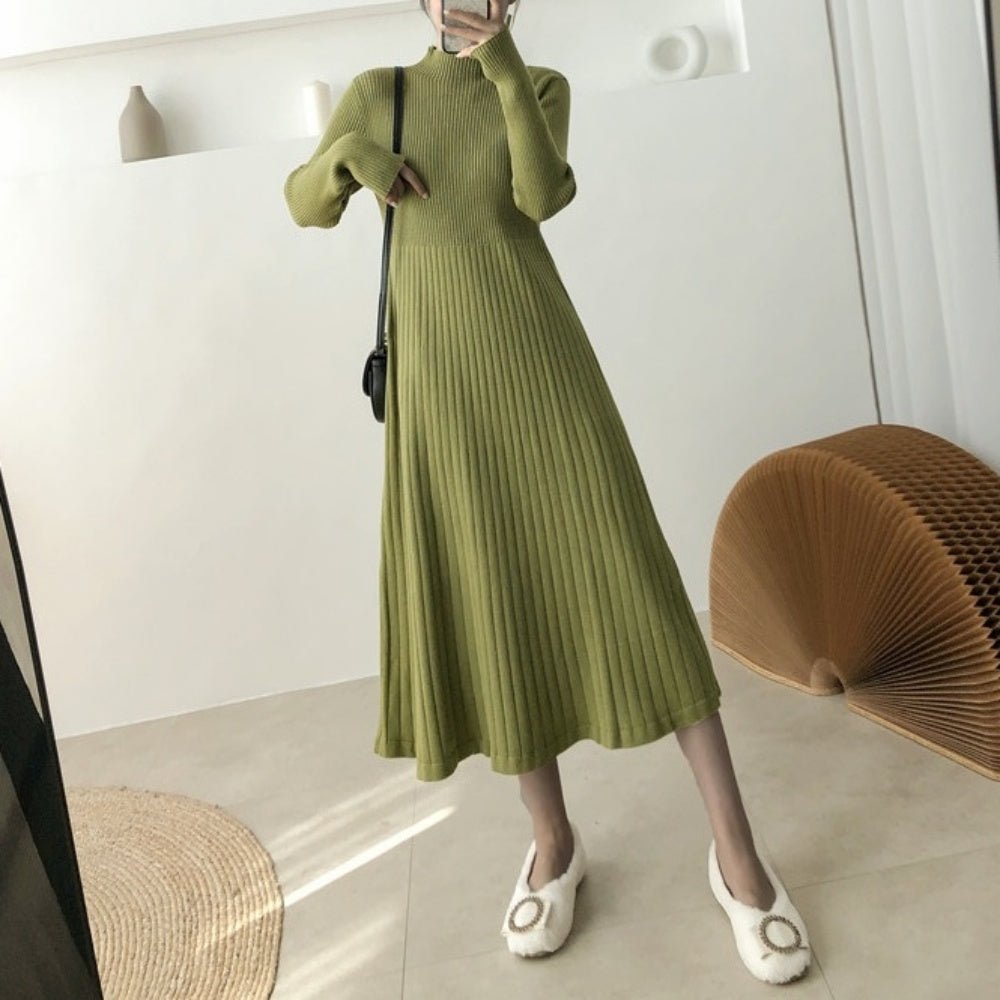 リブニットAラインワンピ|オフィスカジュアル レディース 通販【ミレジェネ】