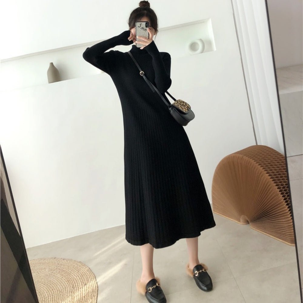 リブニットAラインワンピ|オフィスカジュアル レディース 通販【ミレジェネ】