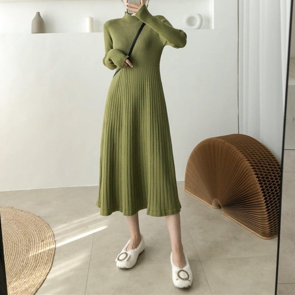 リブニットAラインワンピ|オフィスカジュアル レディース 通販【ミレジェネ】