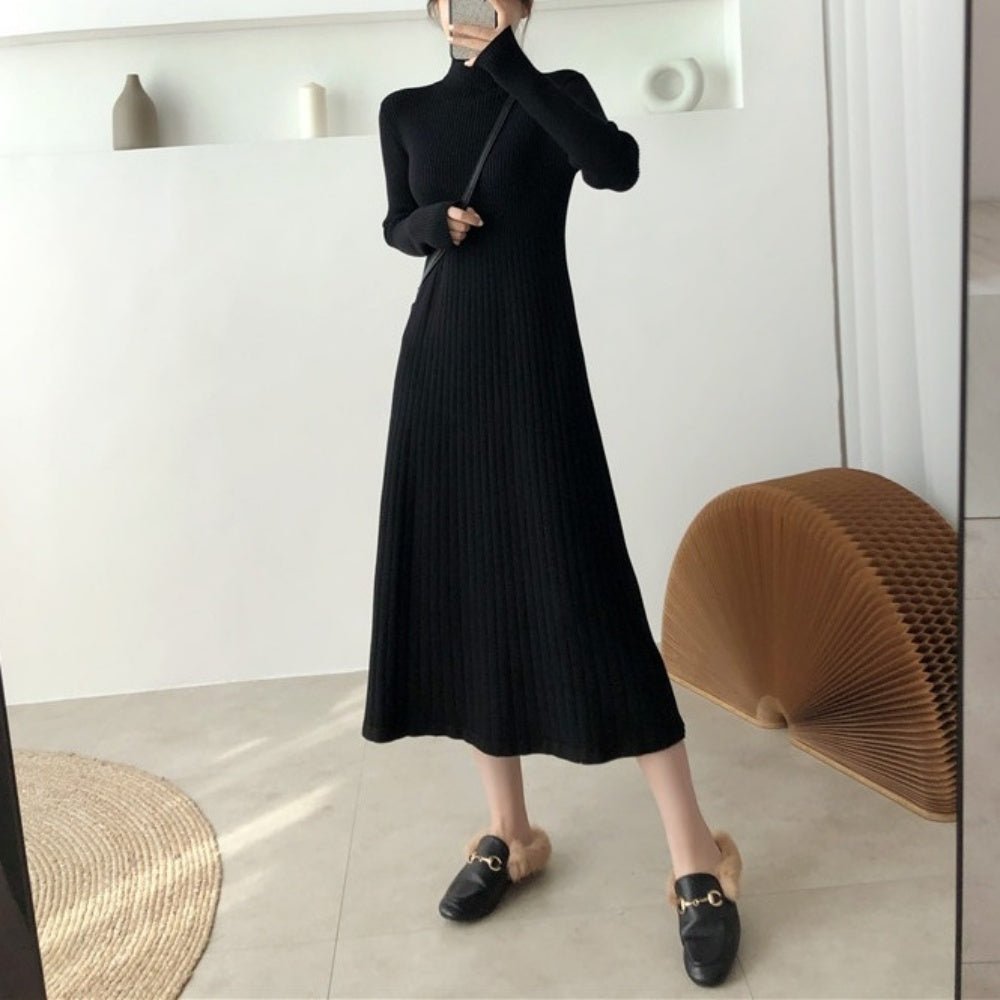 リブニットAラインワンピ|オフィスカジュアル レディース 通販【ミレジェネ】