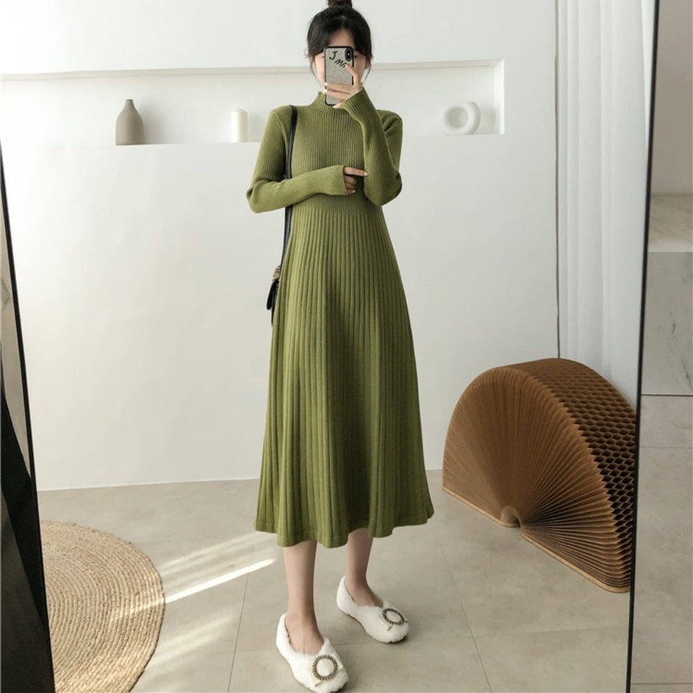 リブニットAラインワンピ|オフィスカジュアル レディース 通販【ミレジェネ】