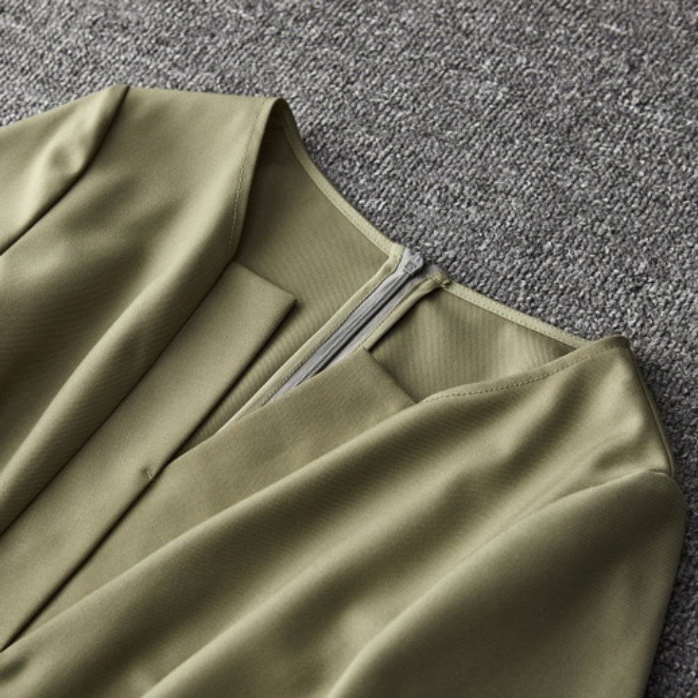 ウエストベルトAラインワンピース|オフィスカジュアル レディース 通販 Millennial Generation【ミレジェネ】