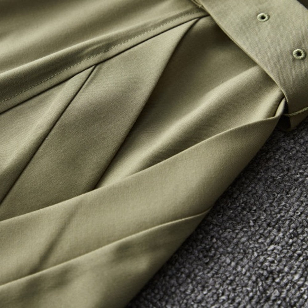 ウエストベルトAラインワンピース|オフィスカジュアル レディース 通販 Millennial Generation【ミレジェネ】