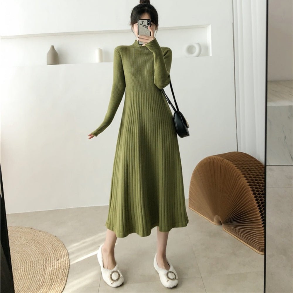 リブニットAラインワンピ|オフィスカジュアル レディース 通販【ミレジェネ】