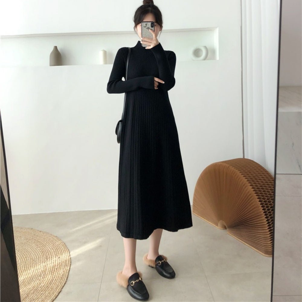 リブニットAラインワンピ|オフィスカジュアル レディース 通販【ミレジェネ】