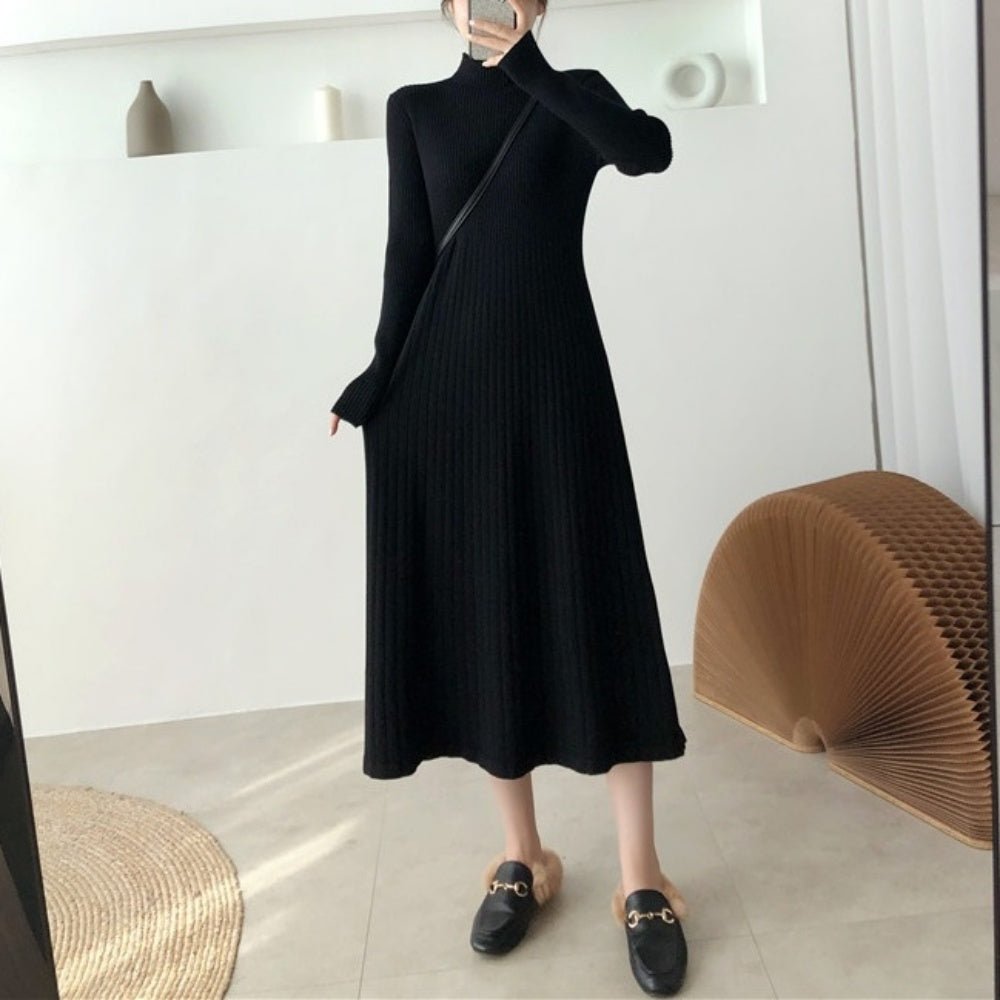 リブニットAラインワンピ|オフィスカジュアル レディース 通販【ミレジェネ】