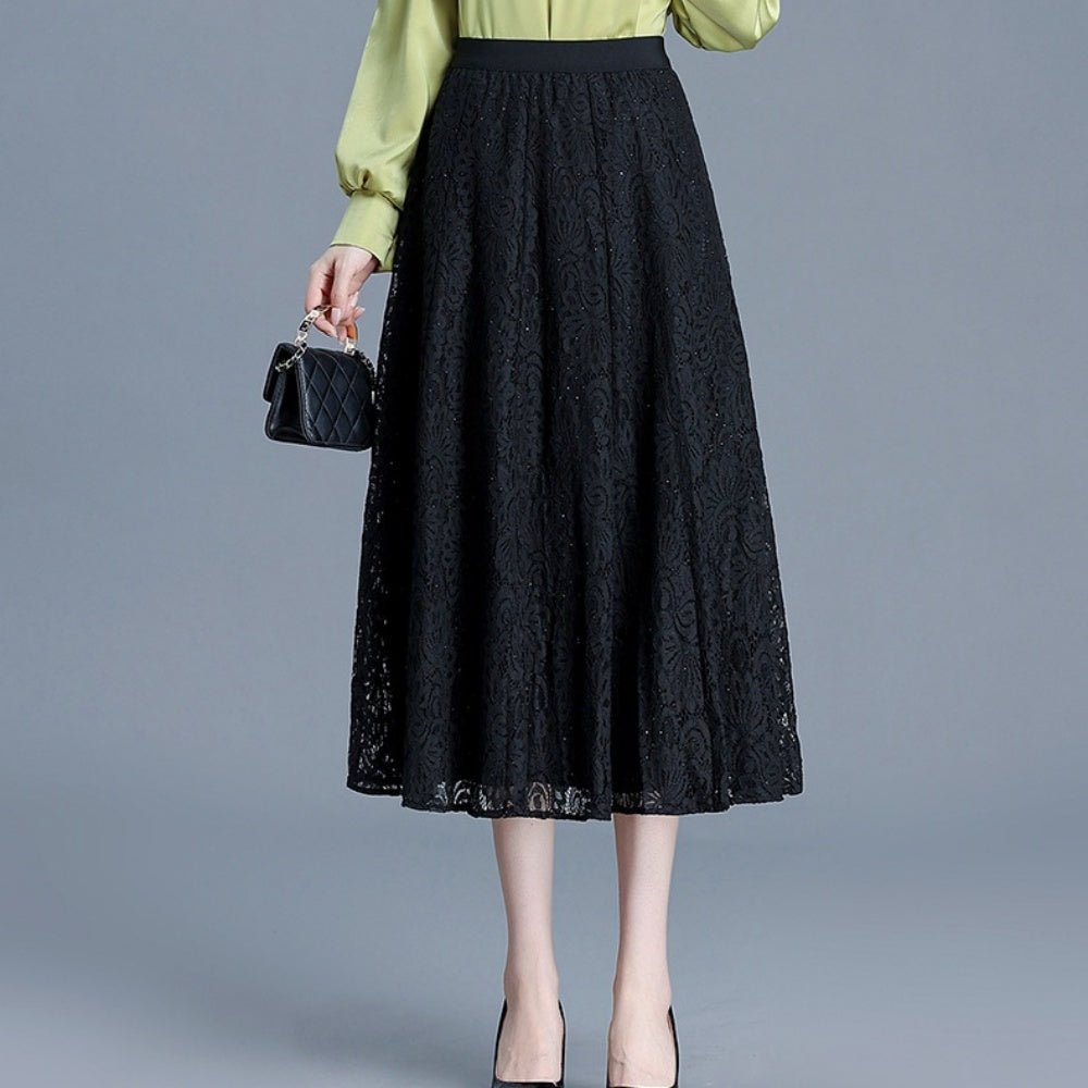 レース生地Aラインスカート|オフィスカジュアル レディース 通販 Millennial Generation【ミレジェネ】