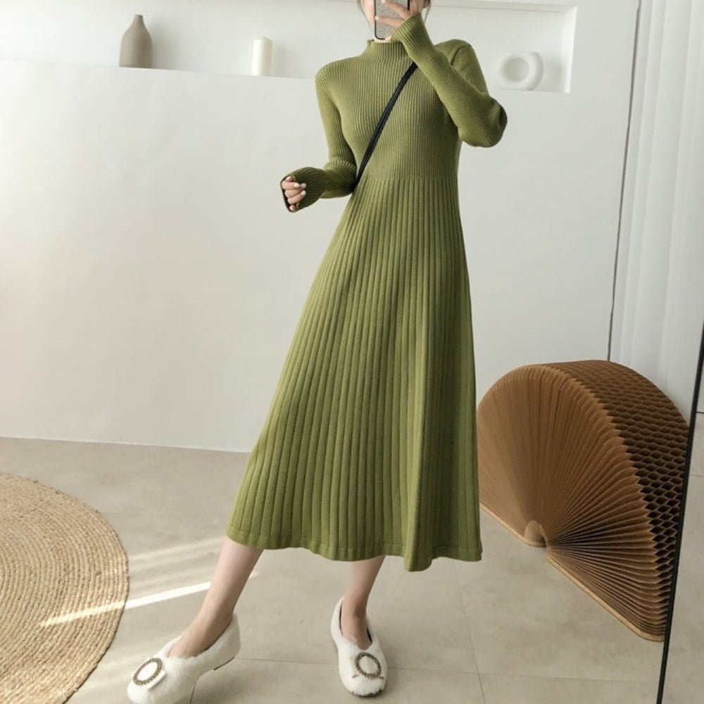 リブニットAラインワンピ|オフィスカジュアル レディース 通販【ミレジェネ】