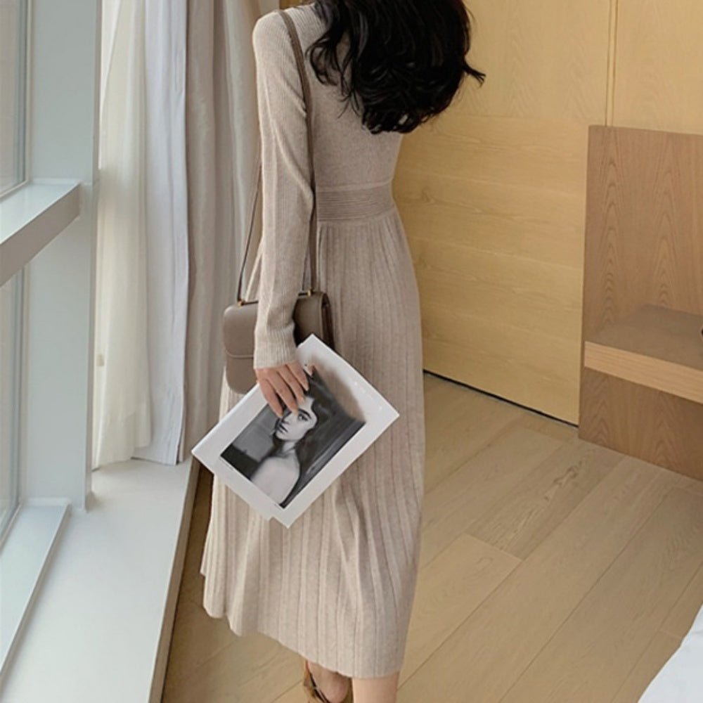 ラウンドネックAラインスワンピース|オフィスカジュアル レディース 通販 Millennial Generation【ミレジェネ】