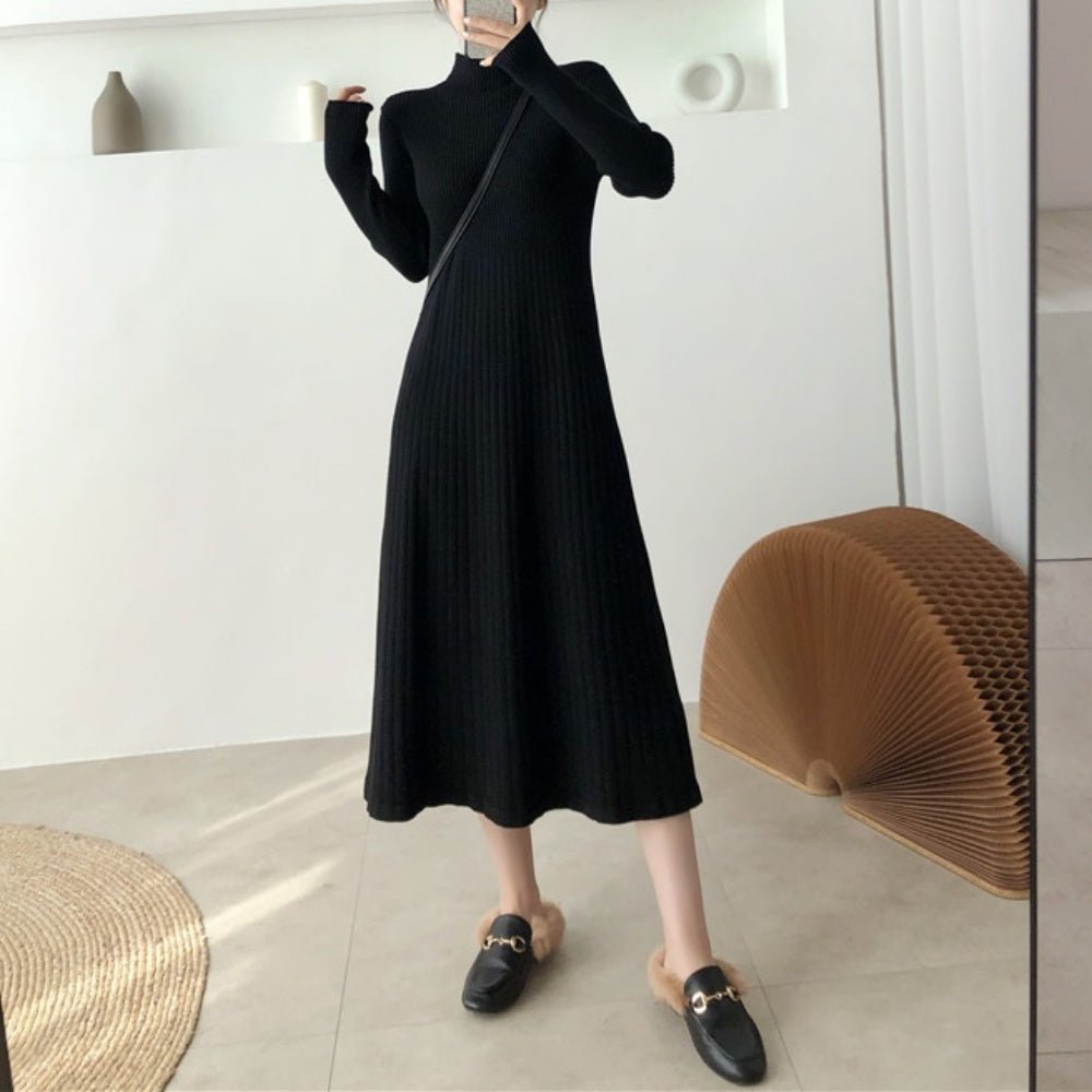 リブニットAラインワンピ|オフィスカジュアル レディース 通販【ミレジェネ】