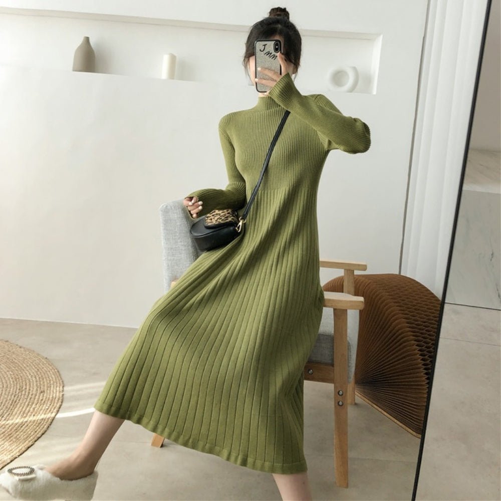 リブニットAラインワンピ|オフィスカジュアル レディース 通販【ミレジェネ】