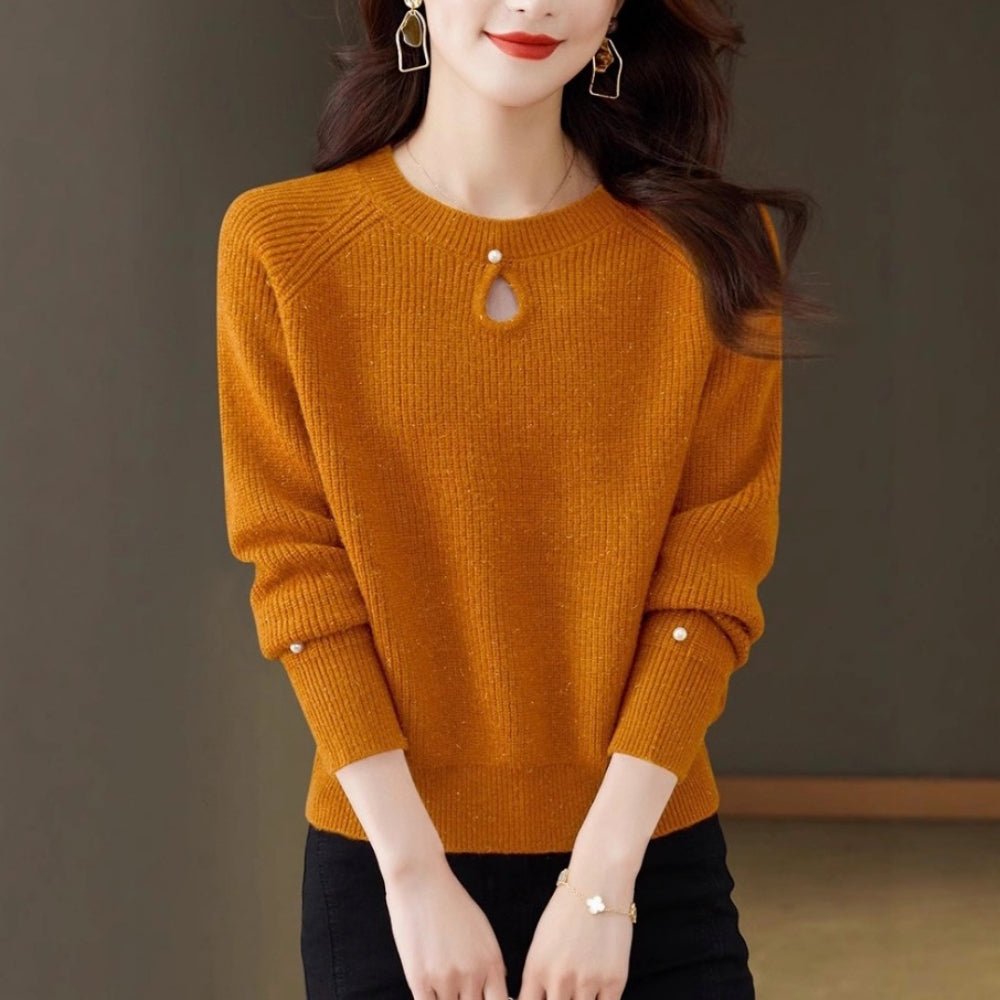 胸元デザインニット|オフィスカジュアル レディース 通販【ミレジェネ】