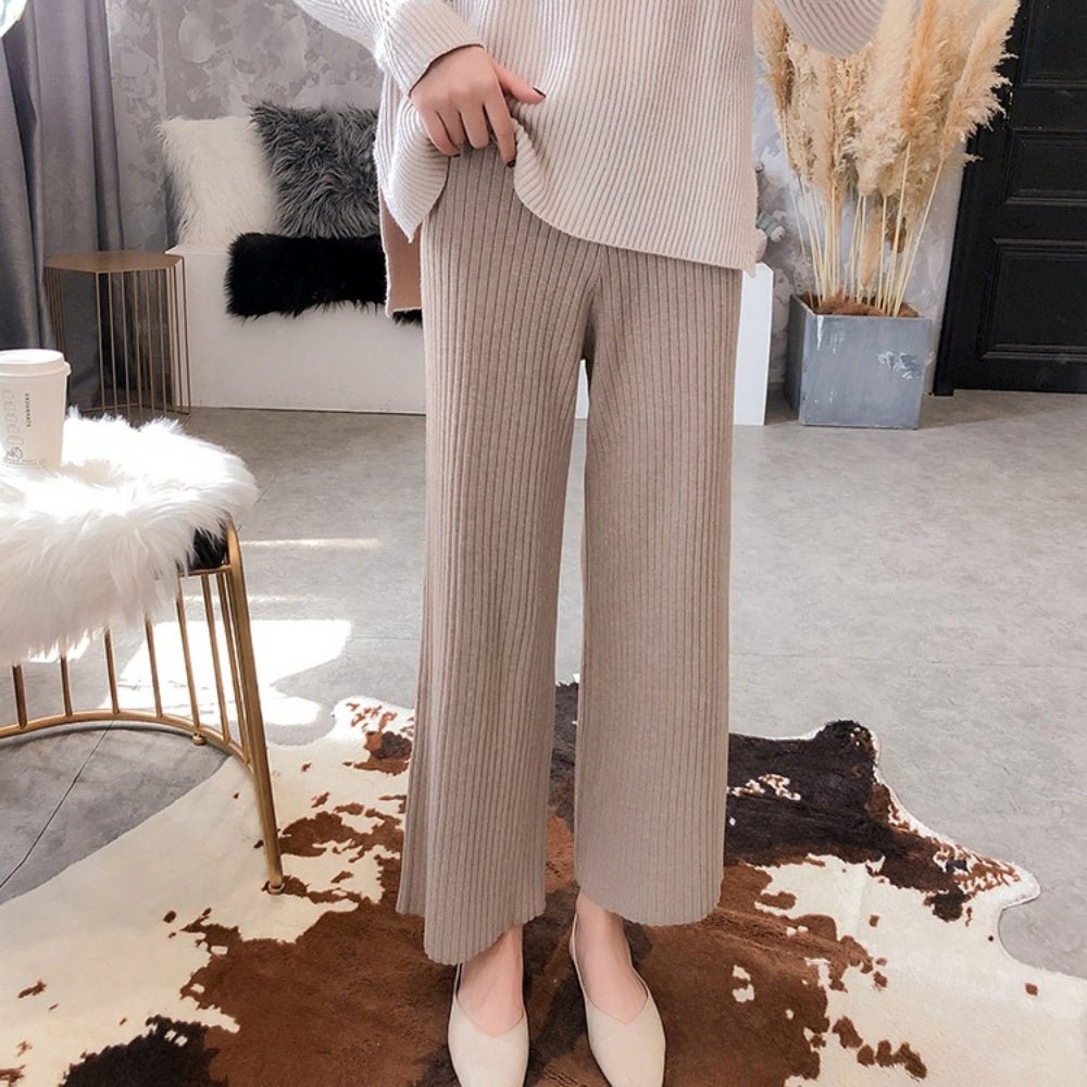 リブニットストレートパンツ|オフィスカジュアル レディース 通販 Millennial Generation【ミレジェネ】