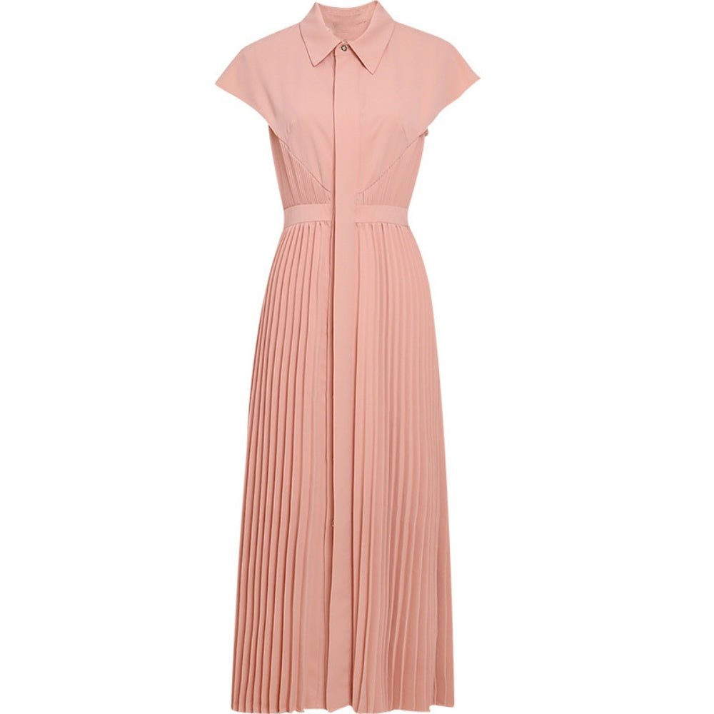 シャツ切り替えデザインプリーツワンピース|オフィスカジュアル レディース 通販【ミレジェネ】