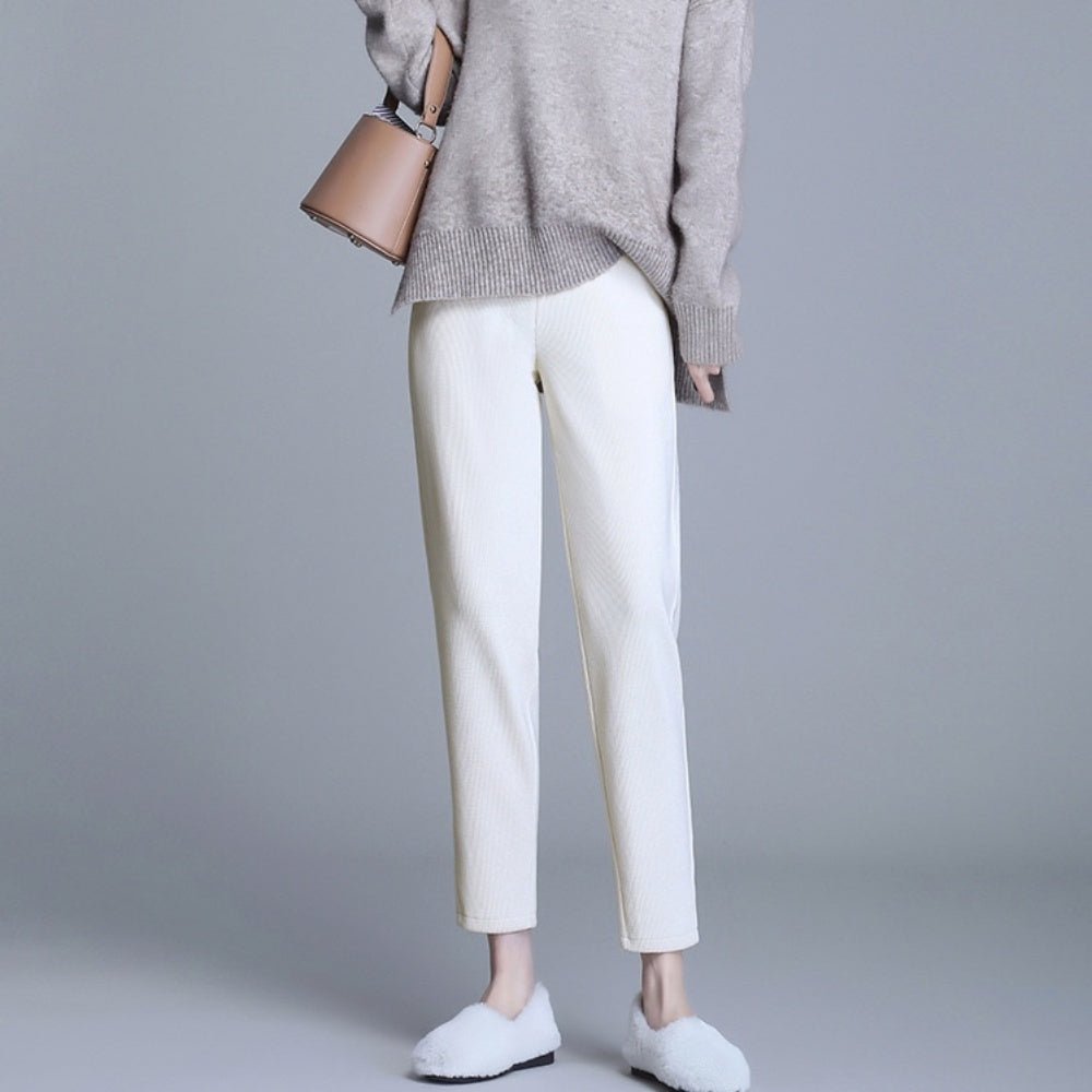 コーデュロイストレッチテーパードパンツ|オフィスカジュアル レディース 通販【ミレジェネ】