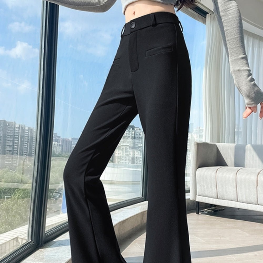 裾フレアストレッチパンツ|オフィスカジュアル レディース 通販【ミレジェネ】