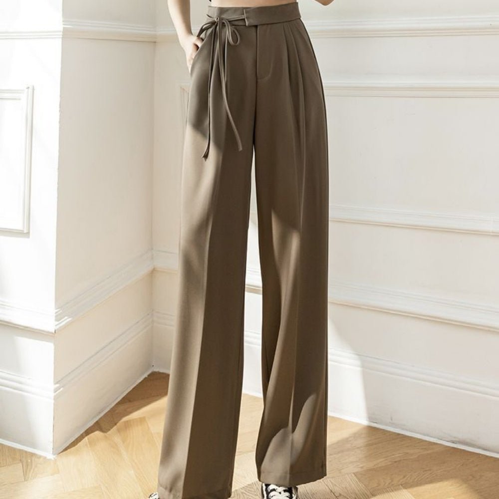 サイドリボンスラックスパンツ|オフィスカジュアル レディース 通販【ミレジェネ】