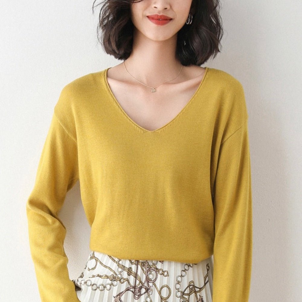 カシミヤ タッチネックセーター|オフィスカジュアル レディース 通販【ミレジェネ】