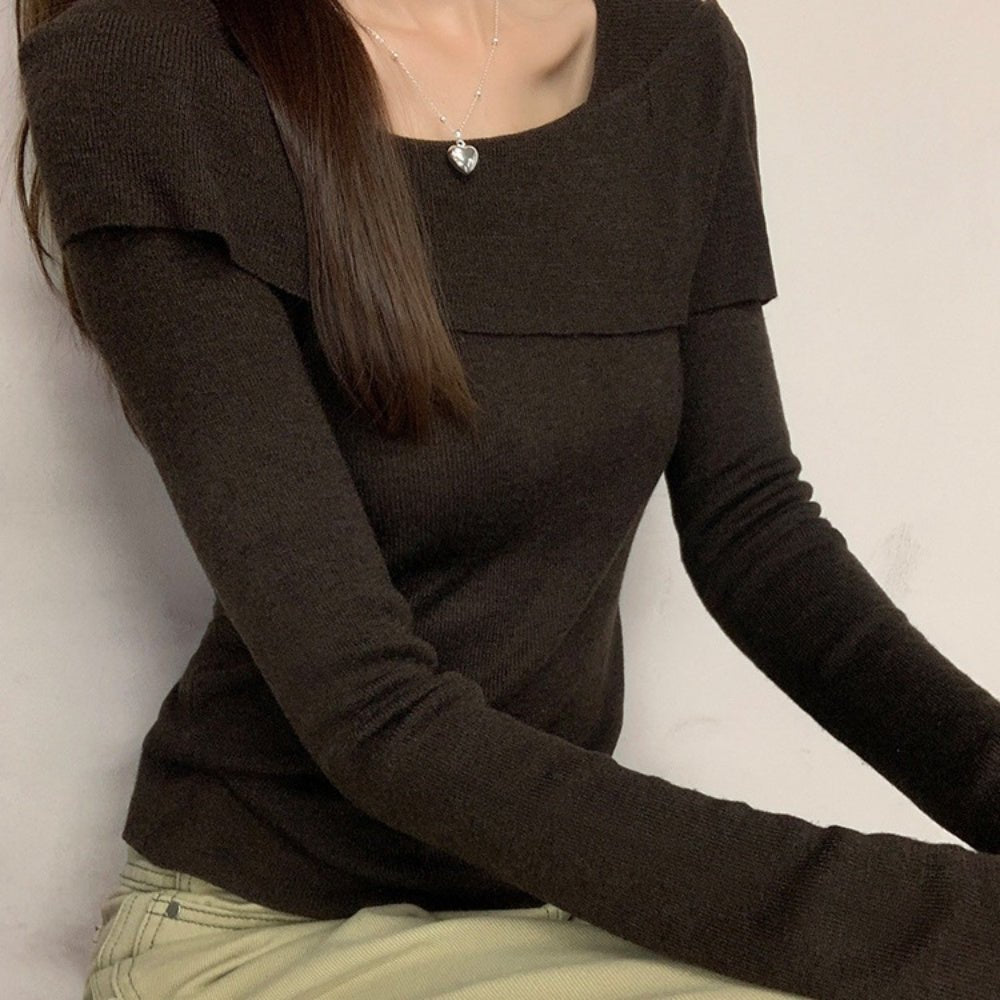 オフショル風ニット|オフィスカジュアル レディース 通販 Millennial Generation【ミレジェネ】