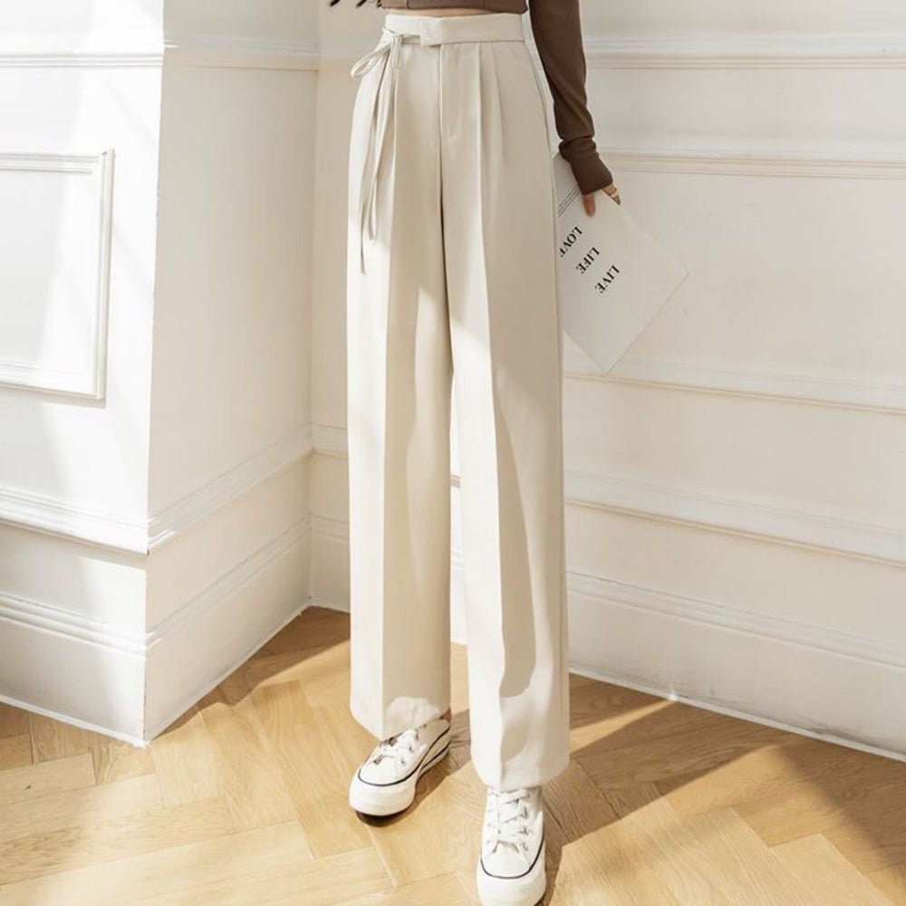 サイドリボンスラックスパンツ|オフィスカジュアル レディース 通販【ミレジェネ】