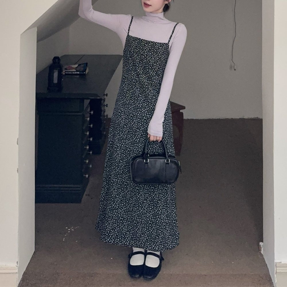 単色小花柄キャミワンピース|オフィスカジュアル レディース 通販【ミレジェネ】