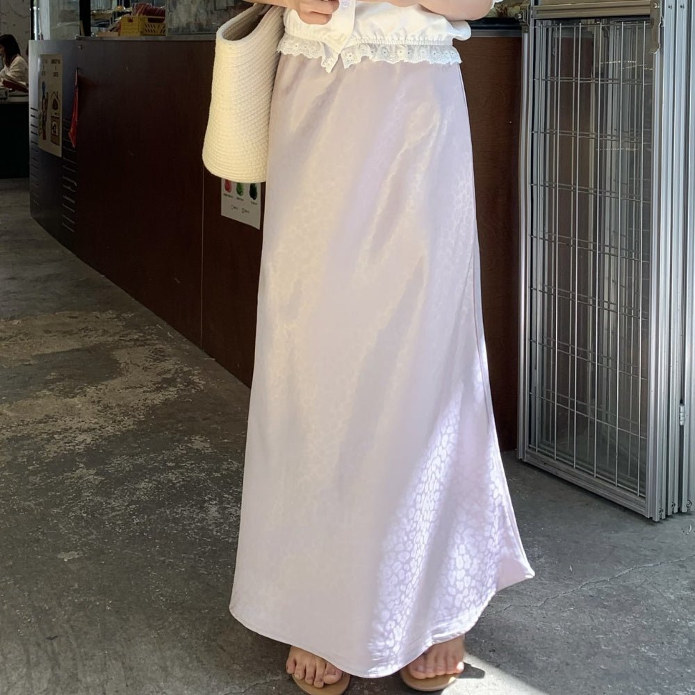 レオパ柄サテンマーメイドスカート|オフィスカジュアル レディース 通販【ミレジェネ】