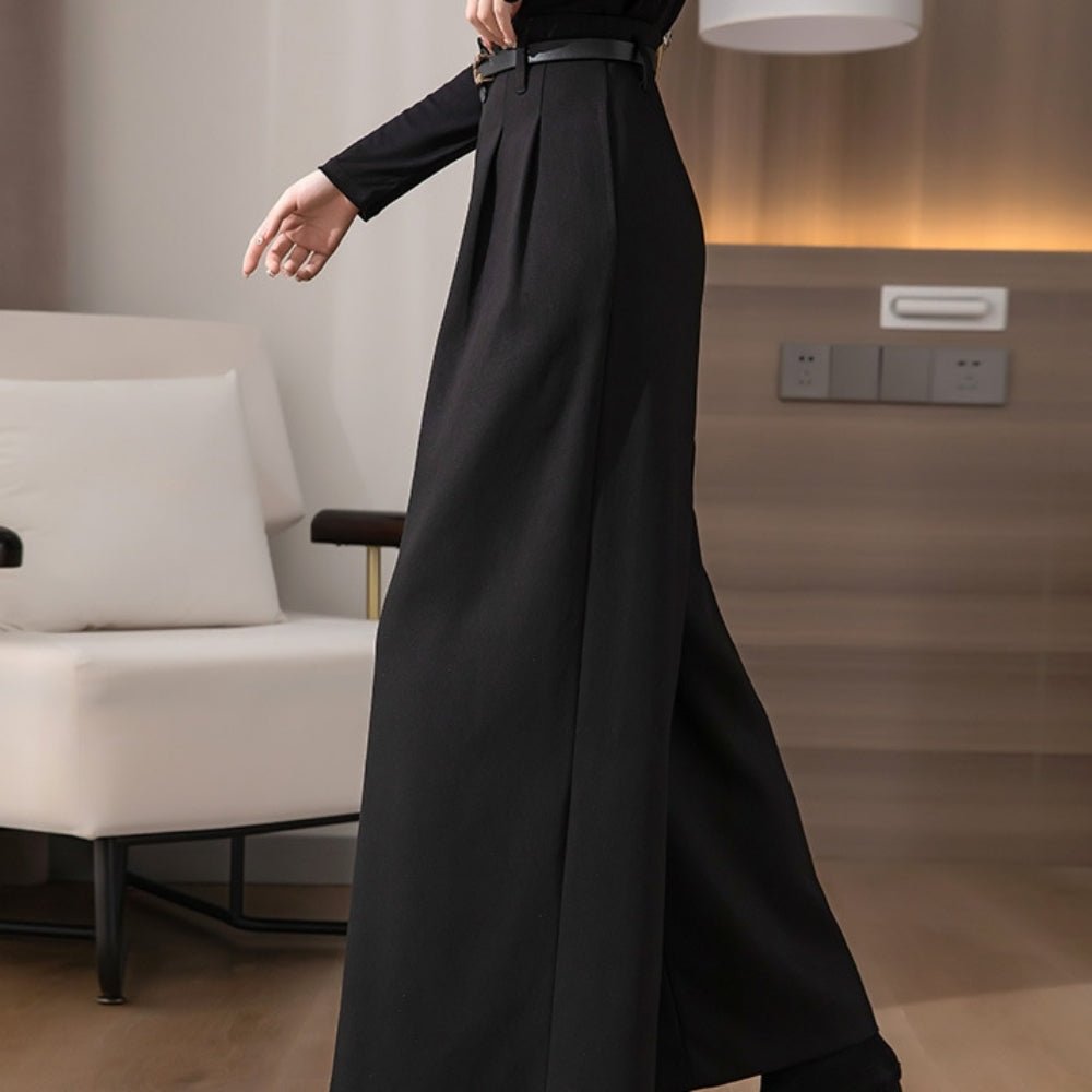 ハイウエストタック入りワイドパンツ|オフィスカジュアル レディース 通販【ミレジェネ】