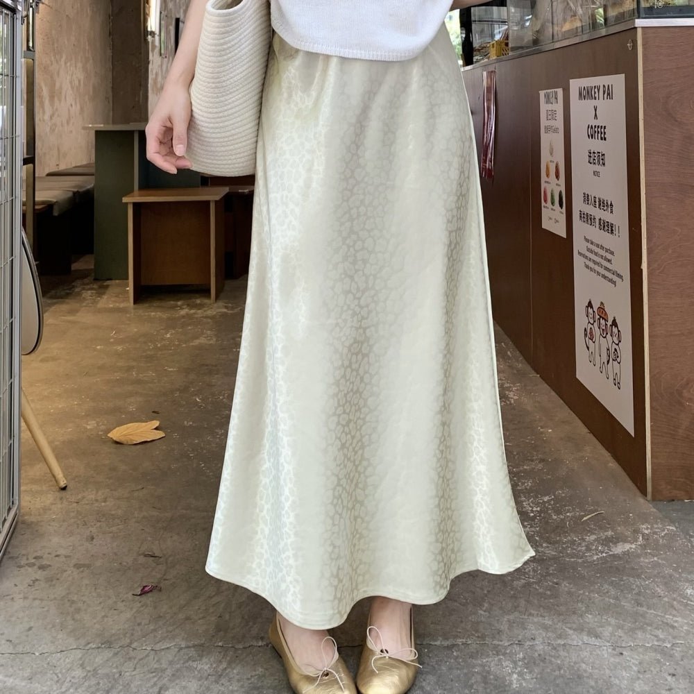 レオパ柄サテンマーメイドスカート|オフィスカジュアル レディース 通販【ミレジェネ】