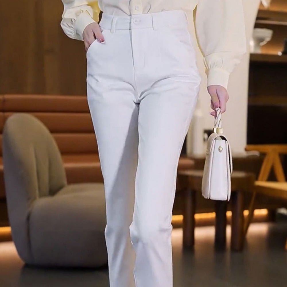 裾スリット入りストレートパンツ|オフィスカジュアル レディース 通販【ミレジェネ】