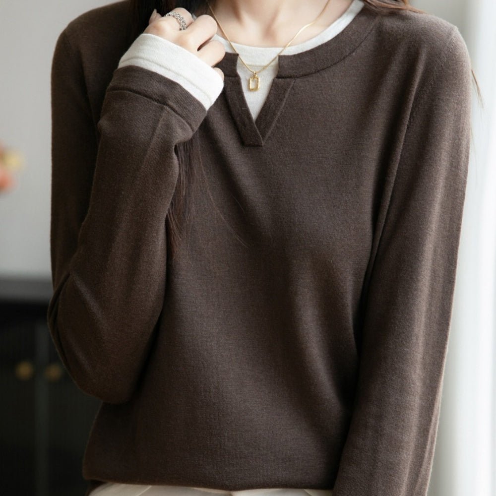 フェイクツーピースニット|オフィスカジュアル レディース 通販【ミレジェネ】