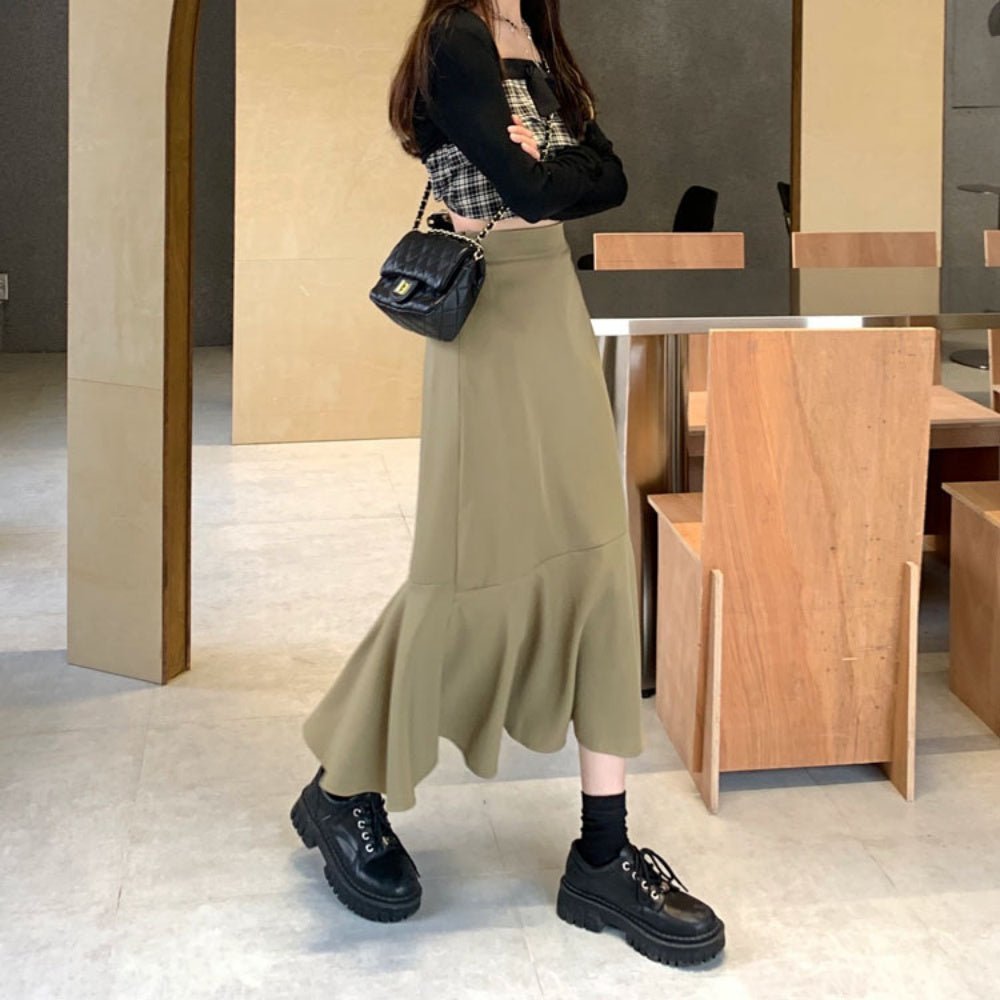 サイドスリットフィッシュテールスカート|オフィスカジュアル レディース 通販【ミレジェネ】