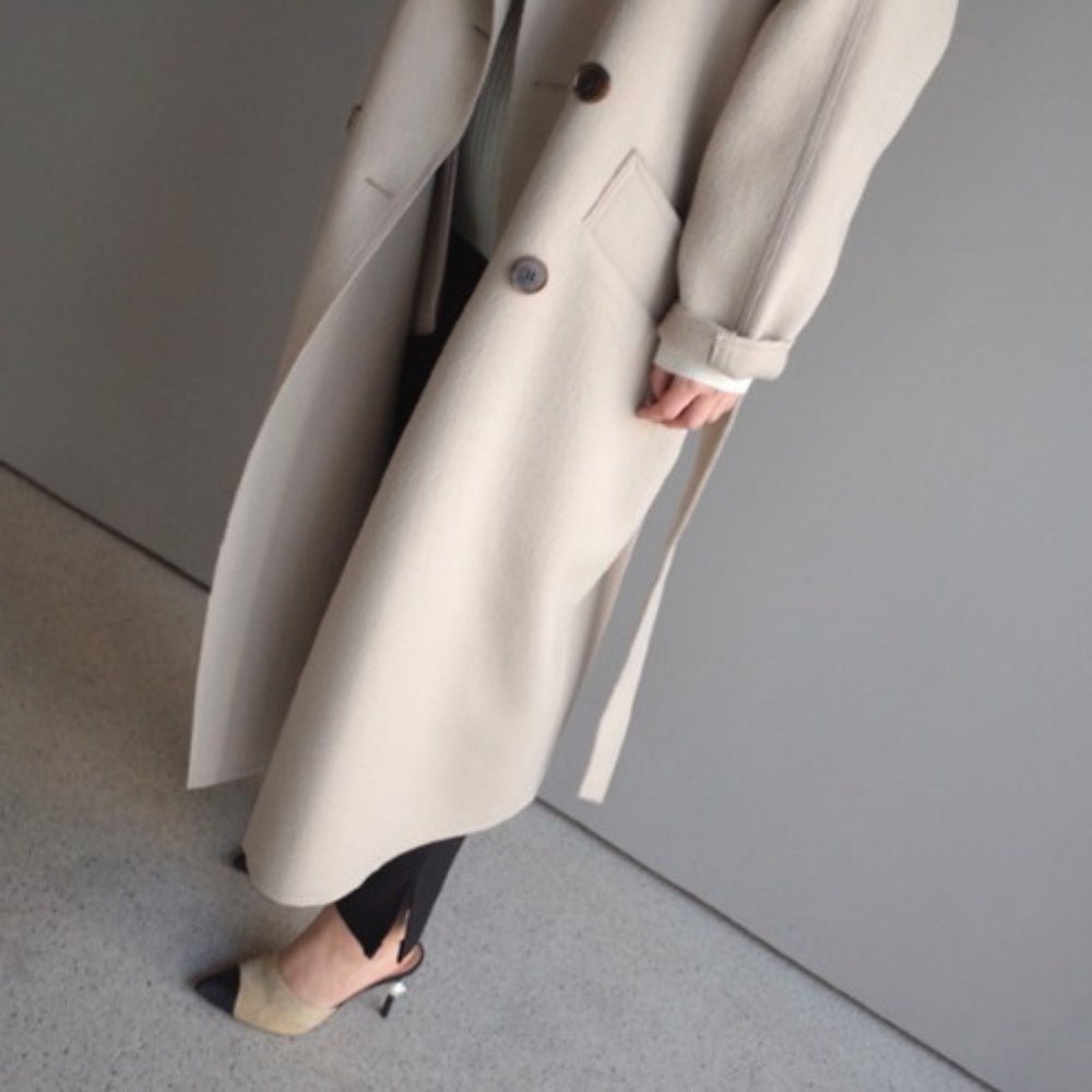 クラシックダブルロングコート|オフィスカジュアル レディース 通販【ミレジェネ】