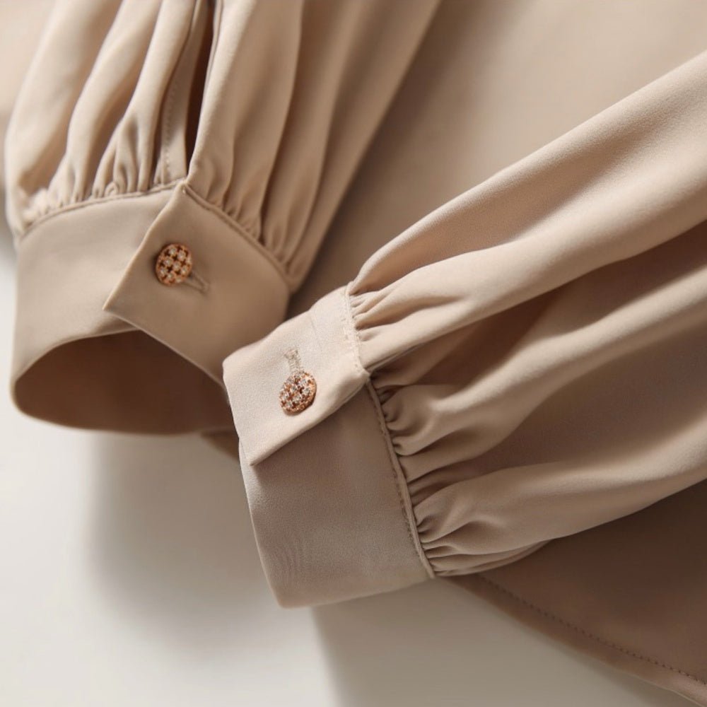 装飾付ショールカラーブラウス|オフィスカジュアル レディース 通販【ミレジェネ】