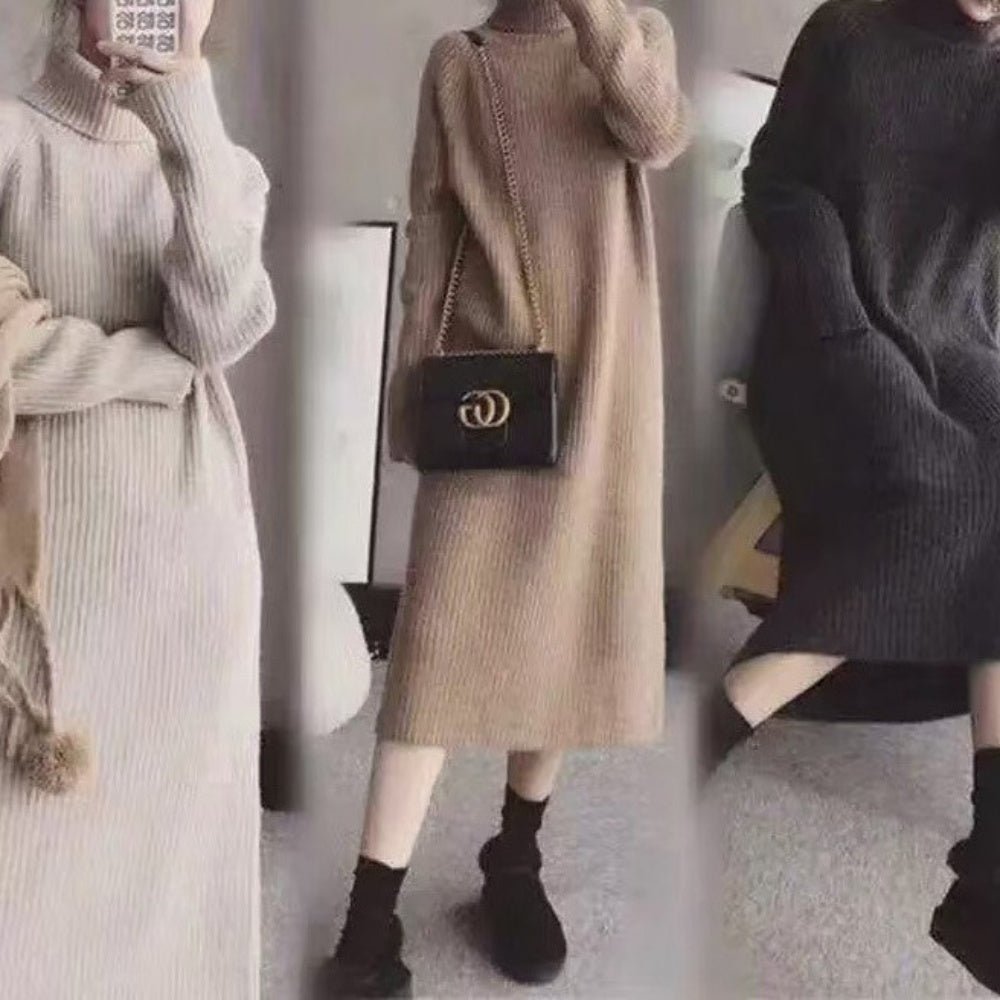 ハイネックロングニットワンピース|オフィスカジュアル レディース 通販【ミレジェネ】