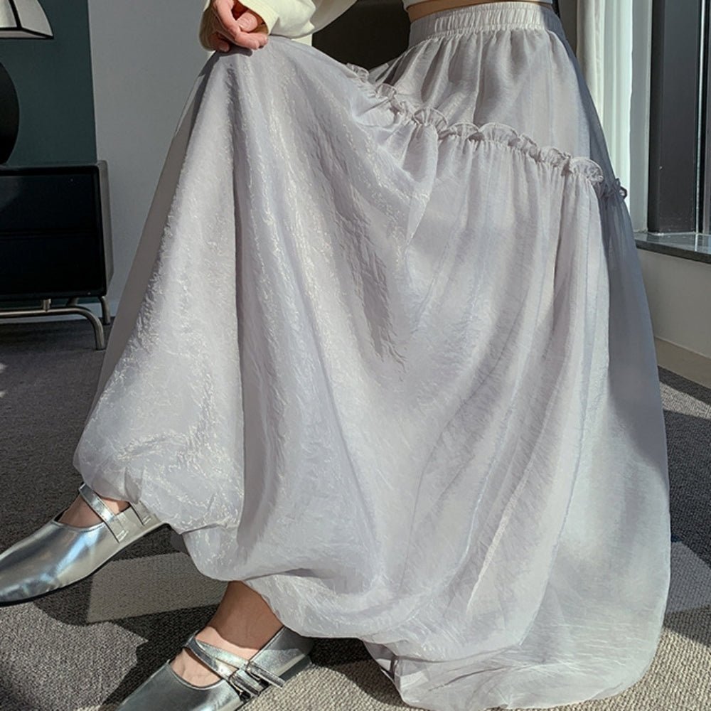 シフォンマキシバルーンスカート|オフィスカジュアル レディース 通販【ミレジェネ】