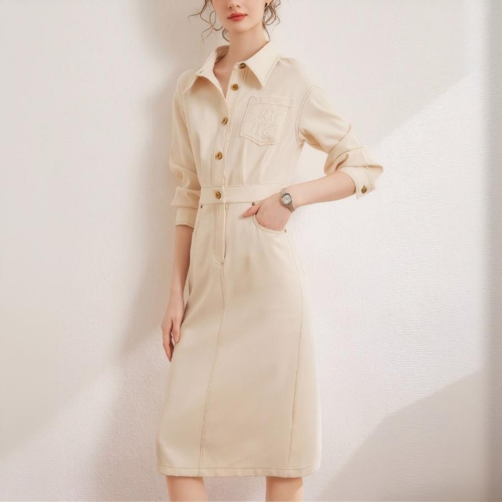ウエストスリムシャツワンピース|オフィスカジュアル レディース 通販【ミレジェネ】