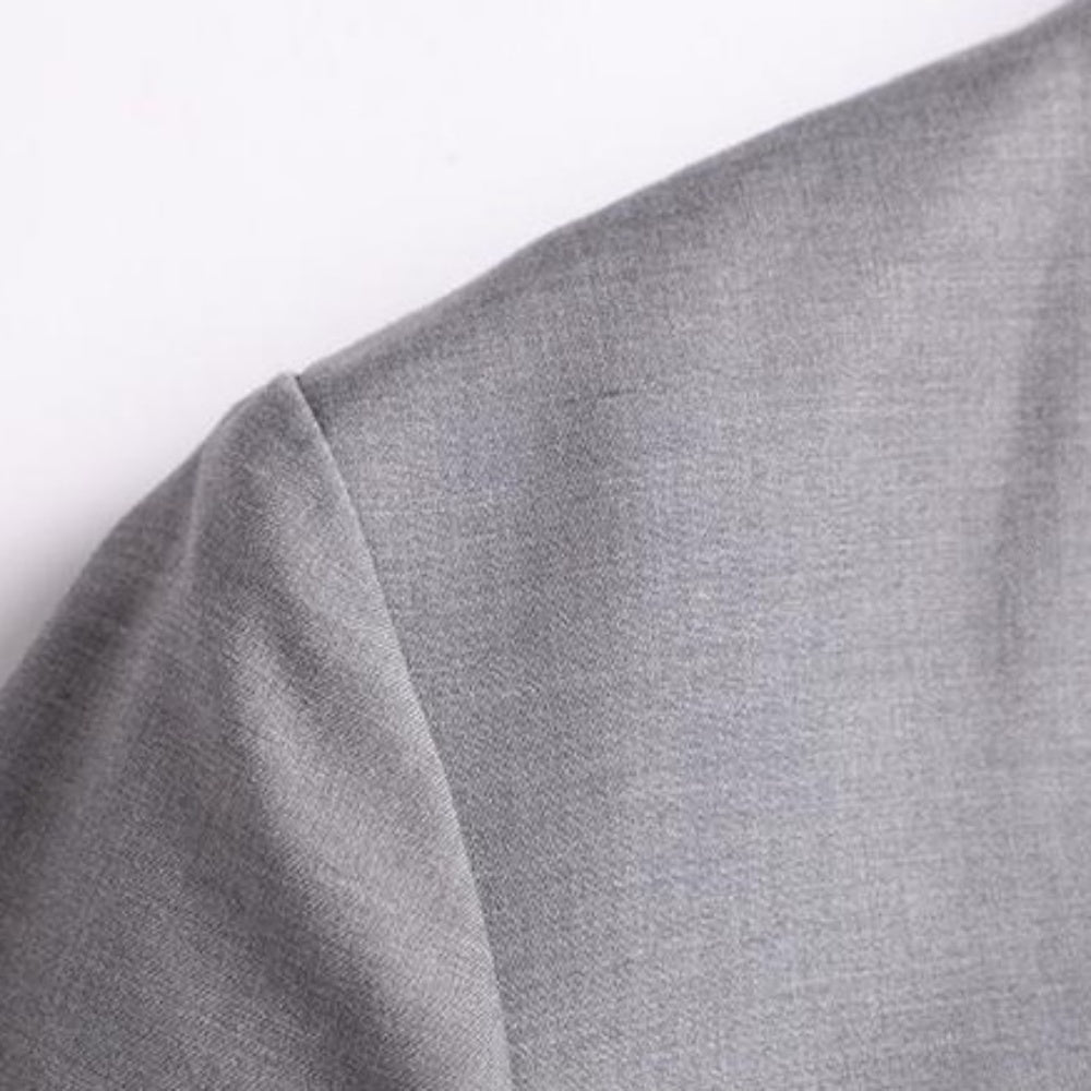 ウエストベルト七分袖ワンピース|オフィスカジュアル レディース 通販【ミレジェネ】