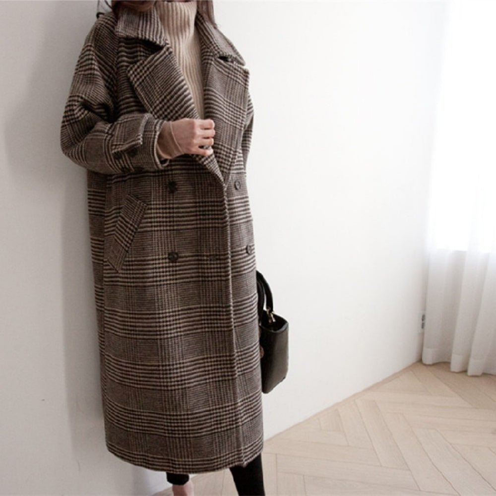チェック柄ロングコート|オフィスカジュアル レディース 通販【ミレジェネ】