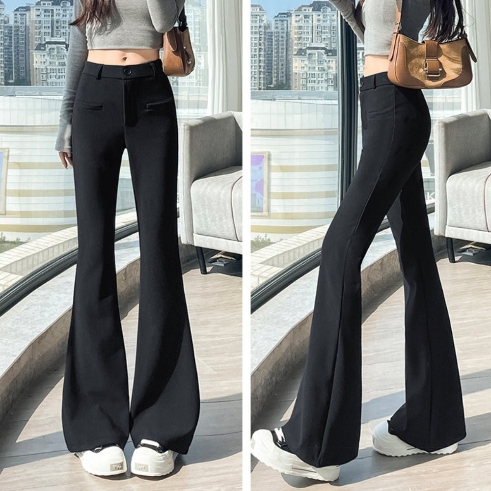 裾フレアストレッチパンツ|オフィスカジュアル レディース 通販【ミレジェネ】