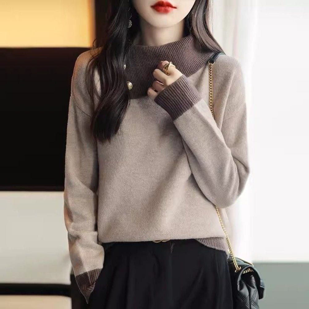 配色クラシックセーター|オフィスカジュアル レディース 通販【ミレジェネ】