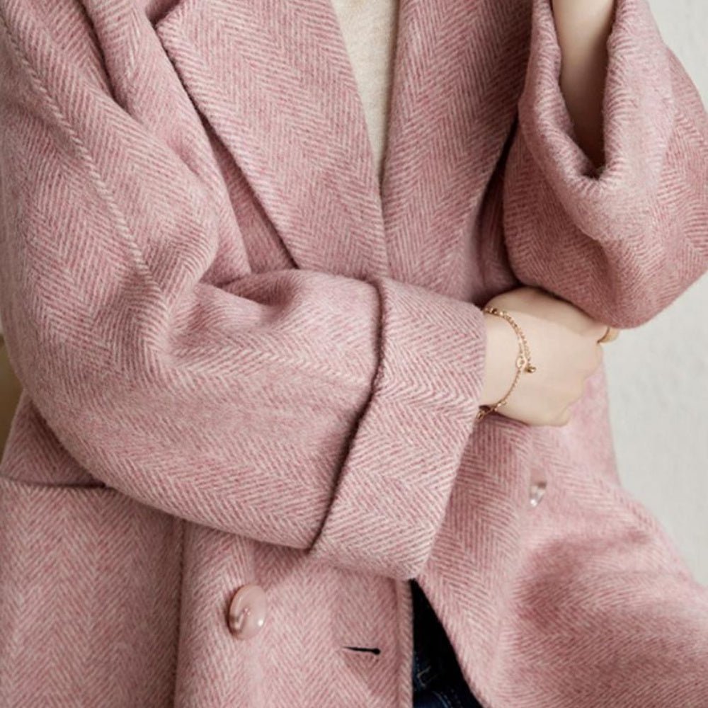 ヘリンボーンダブルブレストコート|オフィスカジュアル レディース 通販 Millennial Generation【ミレジェネ】