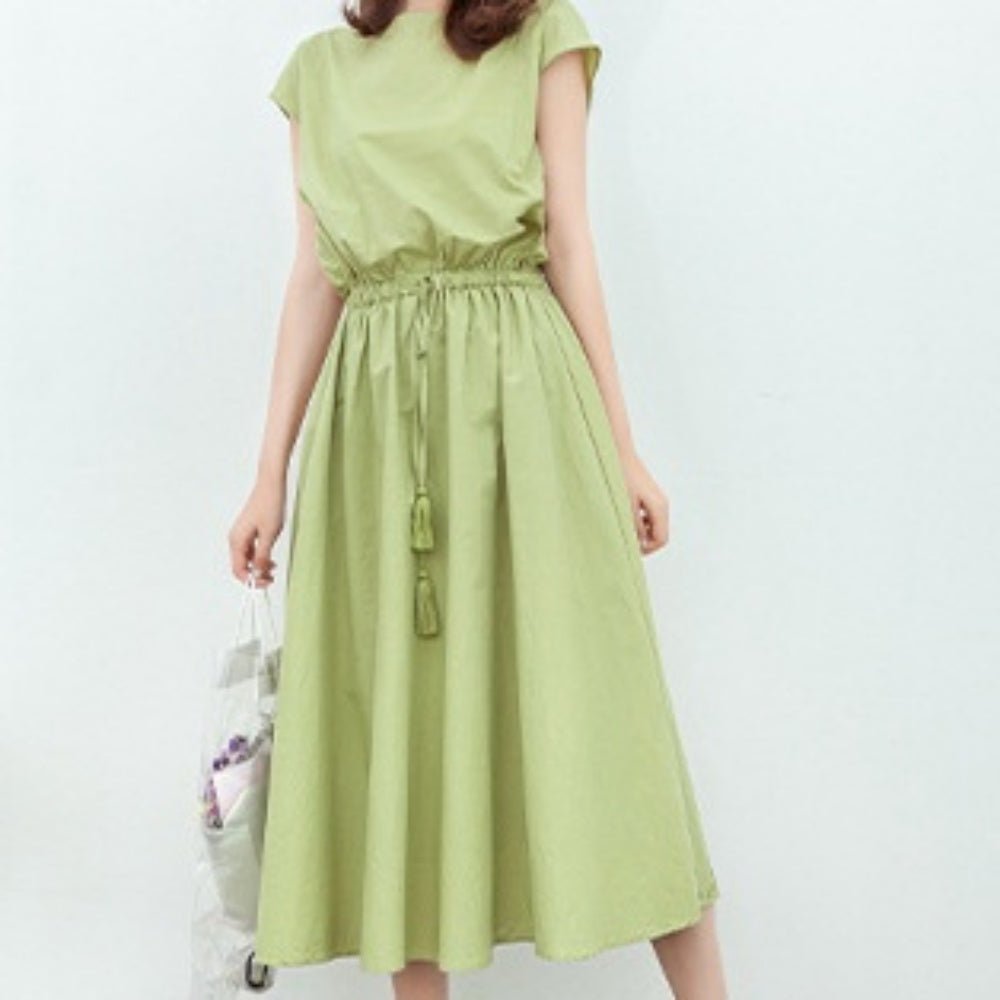 ウェストギャザースクエアネックワンピース|オフィスカジュアル レディース 通販【ミレジェネ】